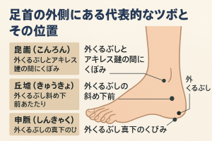足首の外側のツボ解説