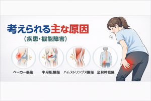 膝の裏 歩くと痛い時の原因と対処法｜症状・ストレッチ・病気チェックガイド | 札幌市東区の整体なら「足うら屋」